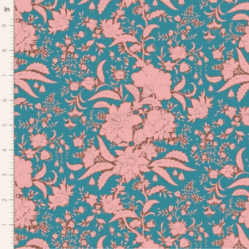 Tilda Patchwork Stoff Baumwolle -Abloom Petrol